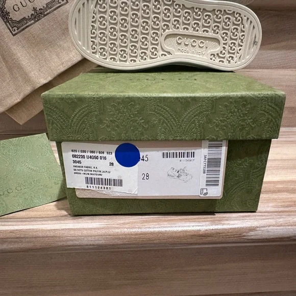 Authentic Gucci GG Kids Tennis Sneakers Size 28 - Picture 6 of 8